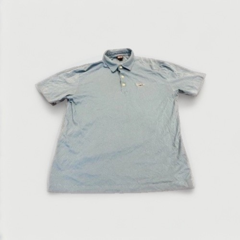 Patagonia Trout Fitz Roy Polo Shirt Men's Medium Organic Cotton Outdoor Golf
